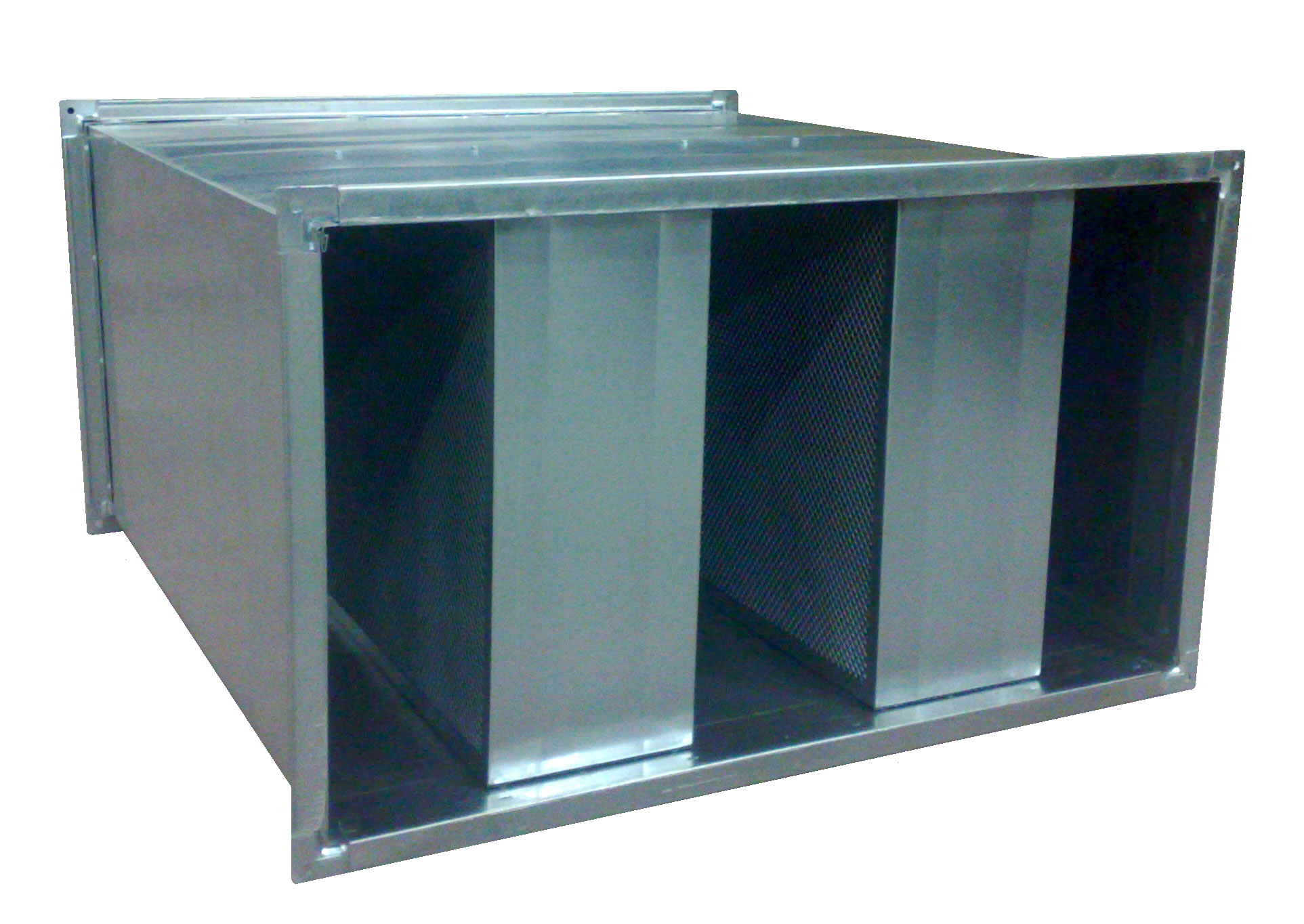 ESRS 14 Rectangular silencers with soundabsorbing splitters