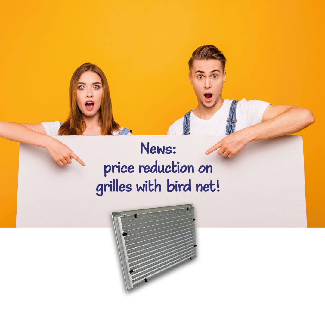 03/25 – NEWS – Our grills with anti-bird mesh are now available at an even better price!